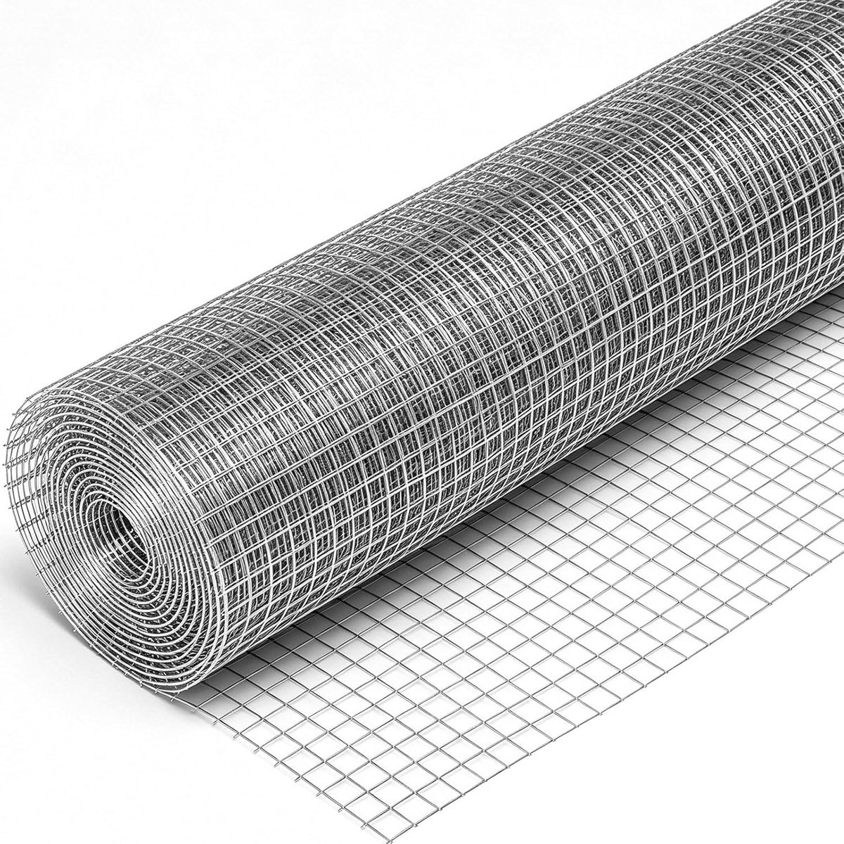 Draadgaas fijnmazig 100 cm x 2 m - thermisch verzinkt - maaswijdte 6 mm - ideaal voor verhoogde bloembedden - ShopVlot