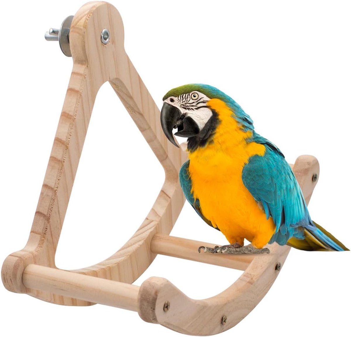 Vogel Speelgoed - Houten Piratenschip - Interactieve Schommel - Stimuleert je vogels - ShopVlot