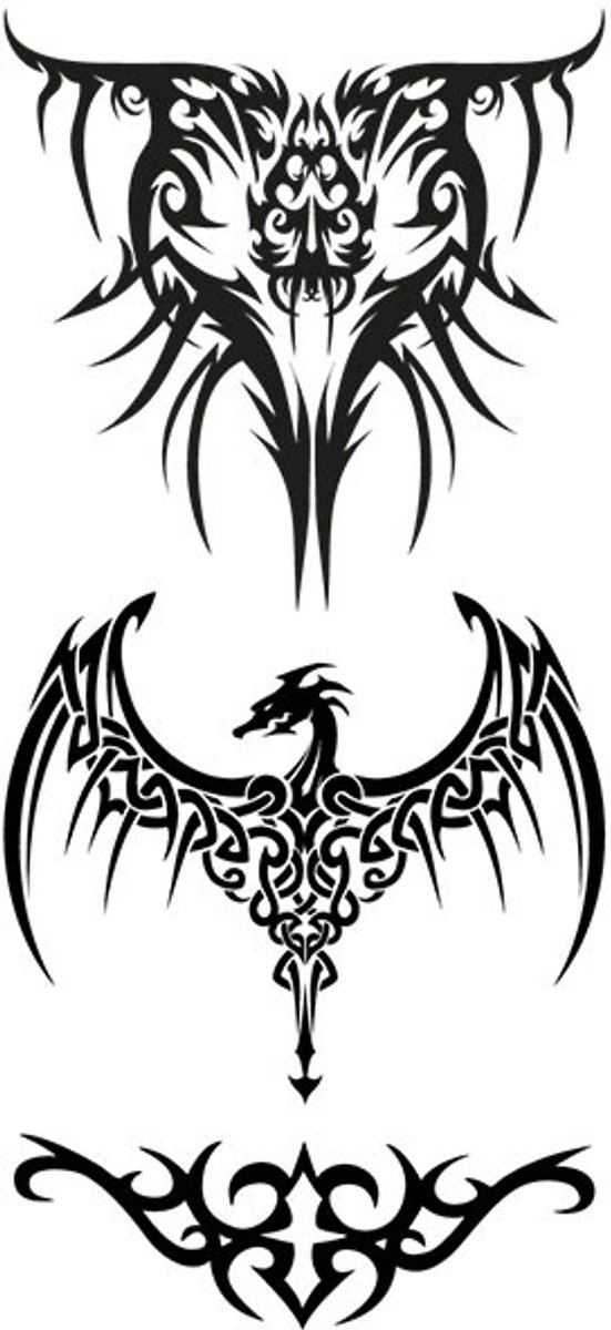 Tijdelijke tattoo Tribal borst 3 dagen