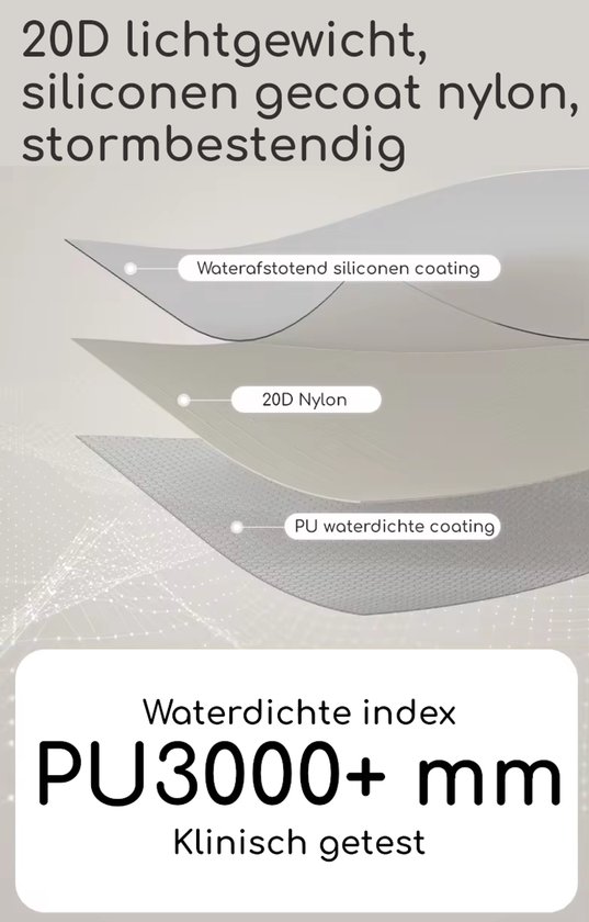 Naturehike Cloud Up 2 PRO - 100% PFAS-vrij - 2 persoons tent - Lichtgewicht tent - Incl. grondzeil - 20D 3000MM - Maanzand van Naturehike — afbeelding 4
