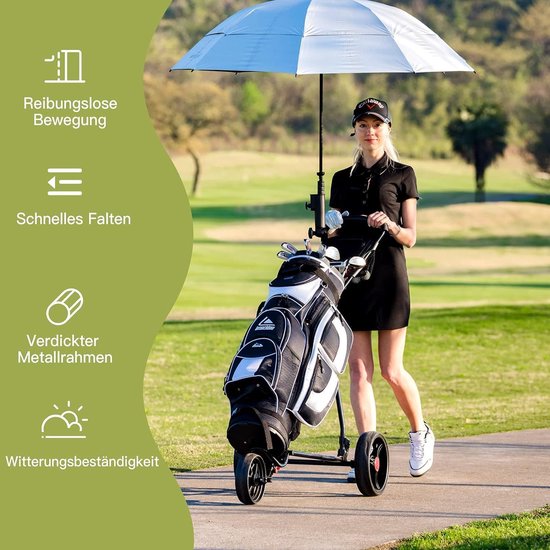 Unisex - Golftrolley voor volwassenen, zwart, 91,5 x 60 x 129,5 cm (l x b x h) van unisex — afbeelding 2