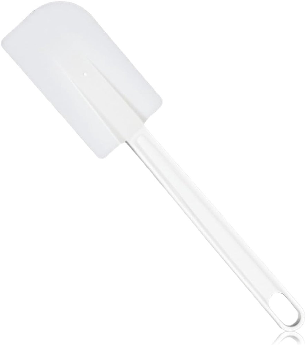 Deegschraper als bak- en kookhulp, robuuste siliconen, 24 cm, wit, vaatwasmachinebestendig