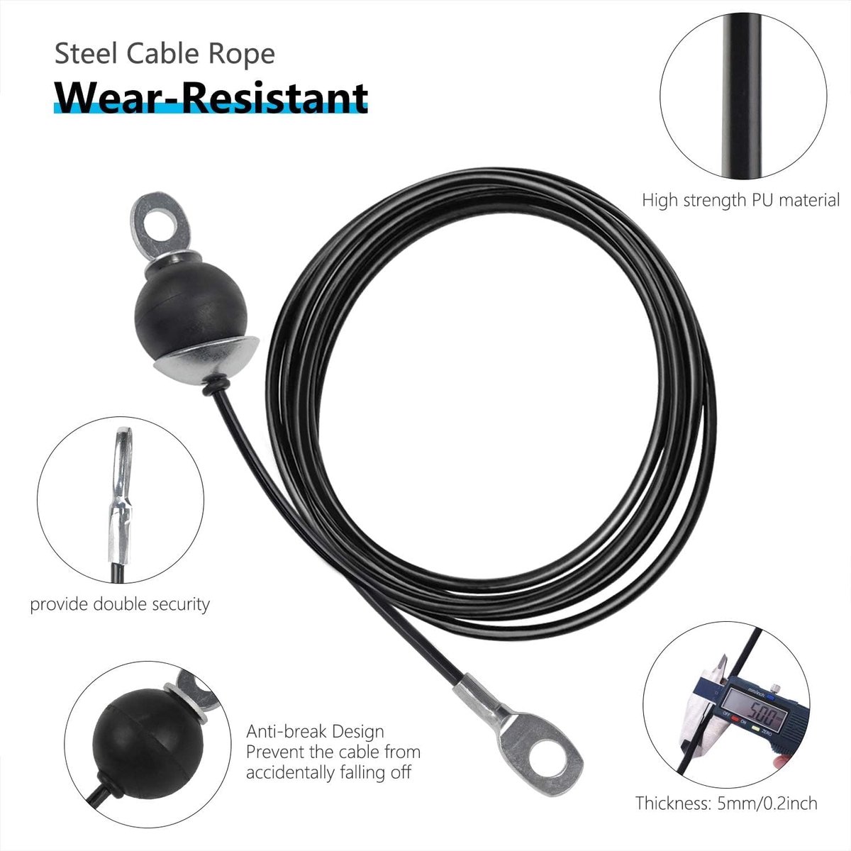 draad fitnessapparaat staalkabel voor lat kabel kabel fitness home gym riemschijvensysteem