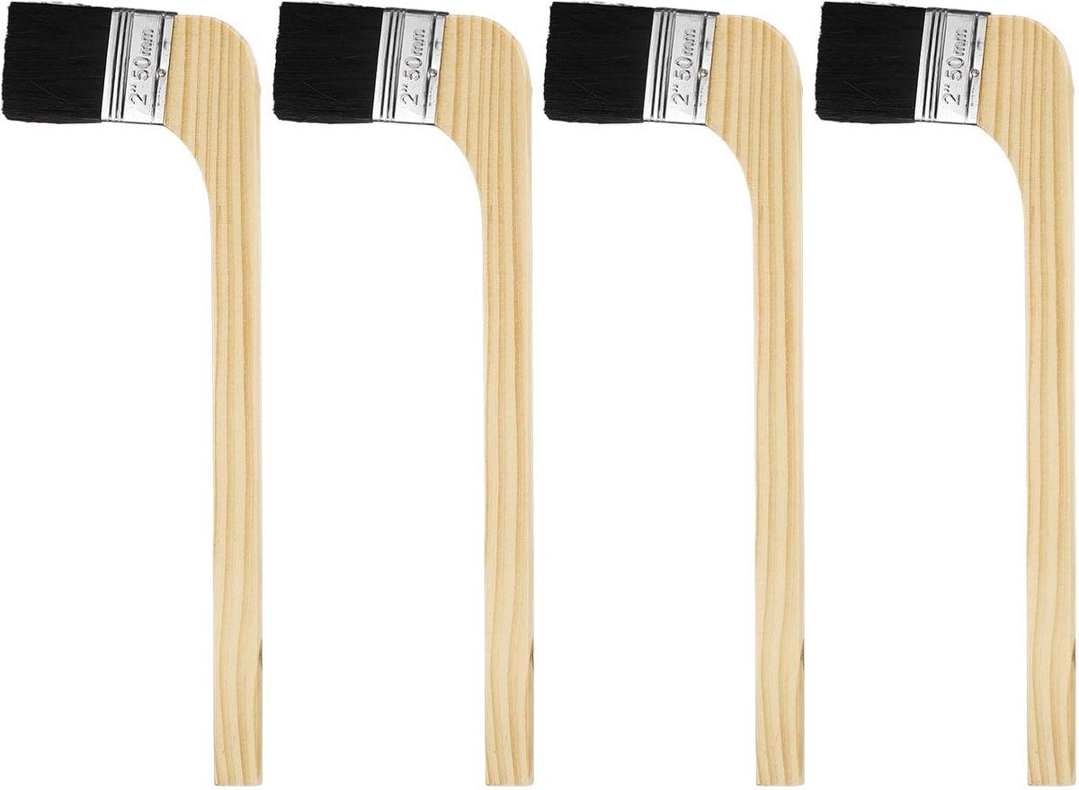 Kwasten, 5,1 cm, met schuine kop, herbruikbaar, voor radiatoren, olieverf, latexverf, meubels, muren, zwart