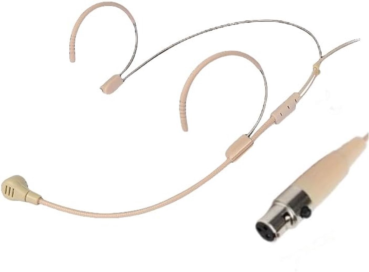 Over ear headset, microfoon, oorhaak, microfoon, verborgen compatibel met AKG Wireless System Bodypack Transmitter, ideaal voor lezingen, live optredens, theater, podcasts
