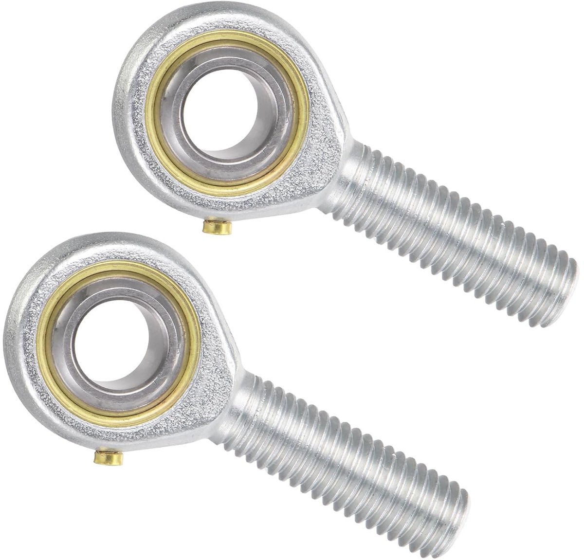 2 stuks POS12 scharnierende lagers schachtuiteinden - [boring 12 mm M12 x 1,75 buitendraad] scharnierlager visstang, koolstofstaal