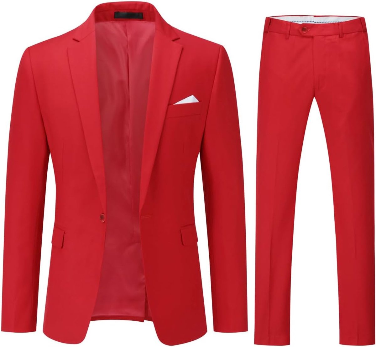 Pakken Heren Slim Fit 2 Stuks Pak 1 Knoops Herenpak voor Zakelijk Bruiloft Formele Blazer en Broek