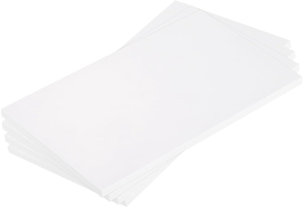 4 stuks ABS kunststofplaat, 18x10cm ABS plaat 6mm dik voor knutselen, modelbouw, auto reparatie, wit