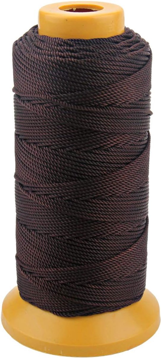 Nylon Touwkoord voor Tuinieren Markering van Doe-het-zelfprojecten Crafting Metselwerk (1,5 mm-328 voet, Koffie)
