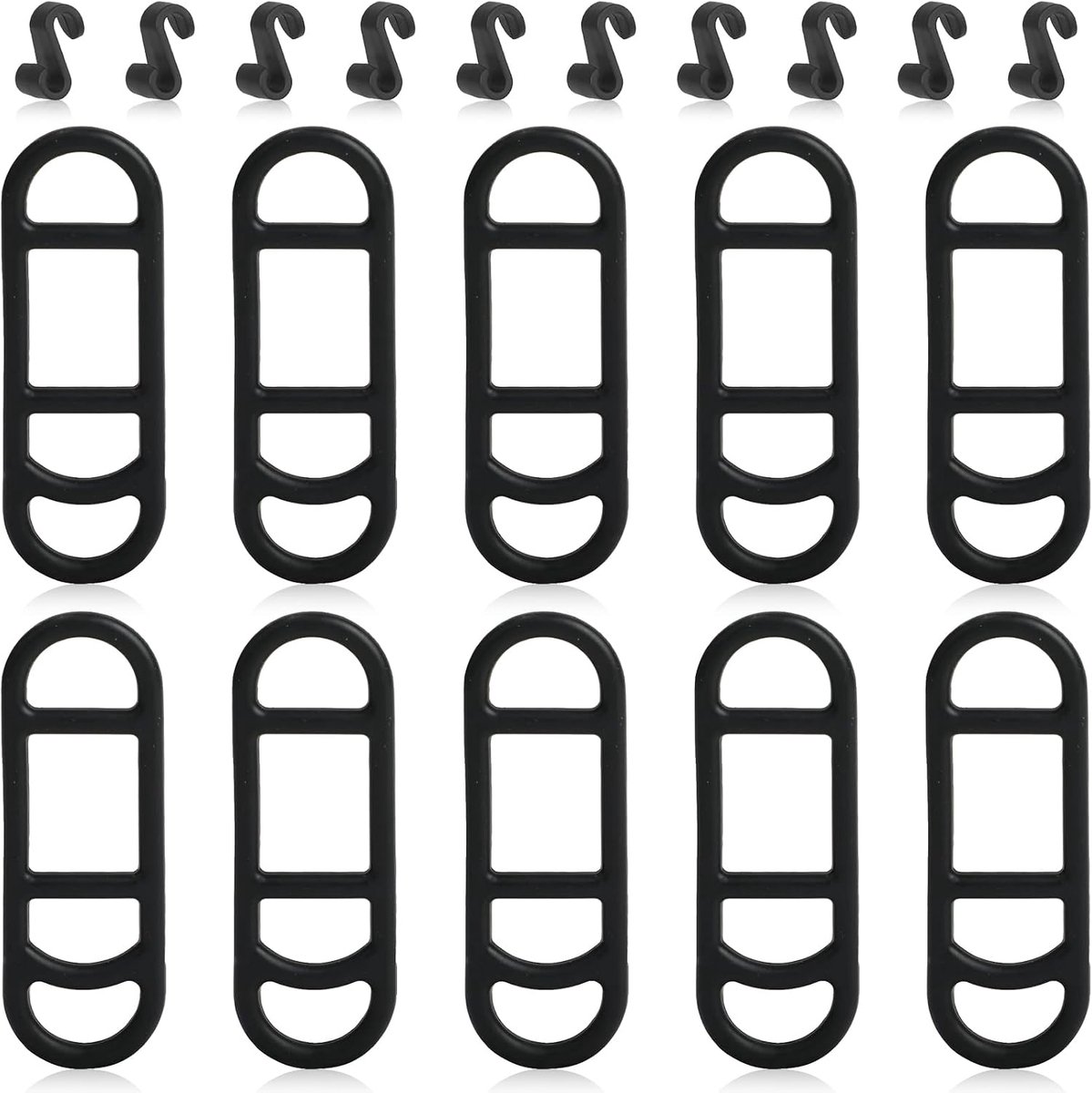 10 stuks elastische rubberen ringen voor fiets, flexibele siliconen band voor fiets, verstelbare rubberen bandhouder voor led-achterlicht, zaklamp, stuurhouder