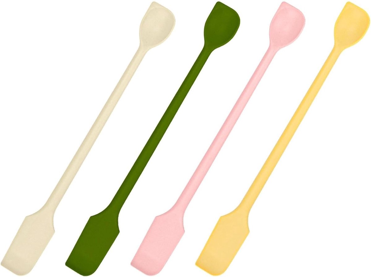Spatels - dubbele kop schraper ideaal voor kleine containers en moeilijk bereikbare plaatsen, voor jampotten en crèmes (ca. 18 cm)
