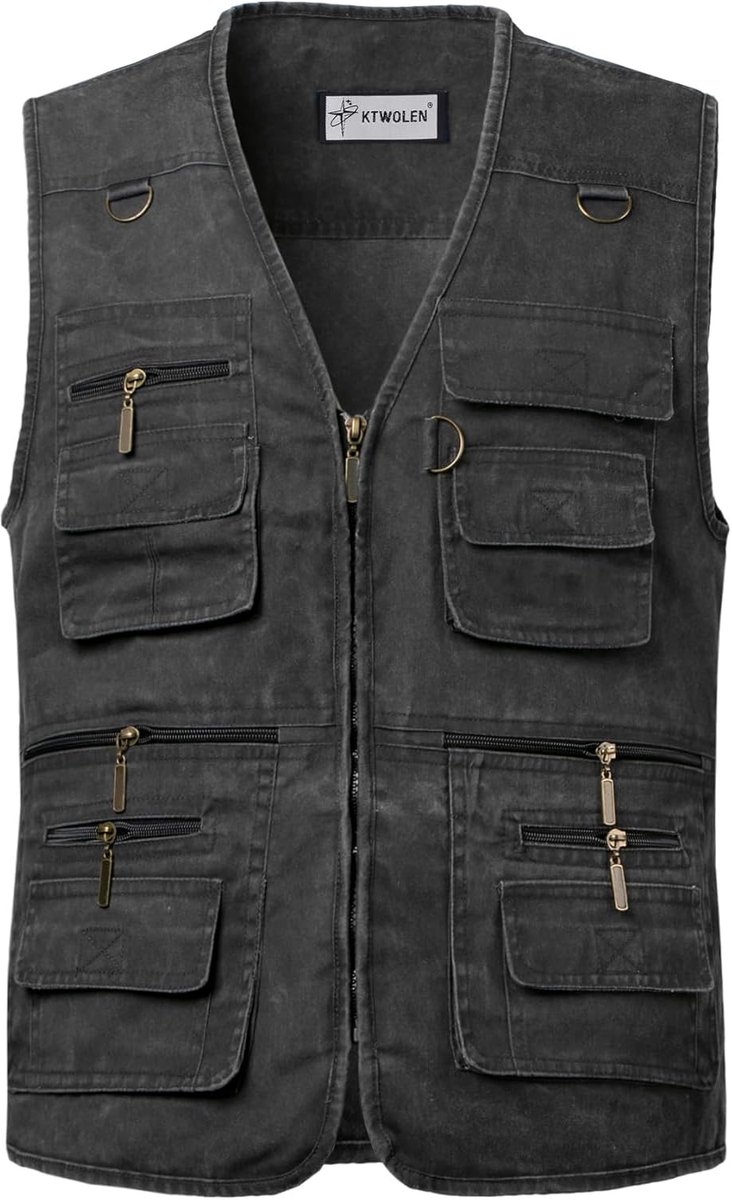 outdoor vest met meerdere zakken Vissersvest Jachtvest Wandelvest Vrijetijdsvest Mouwloze jas Gilets