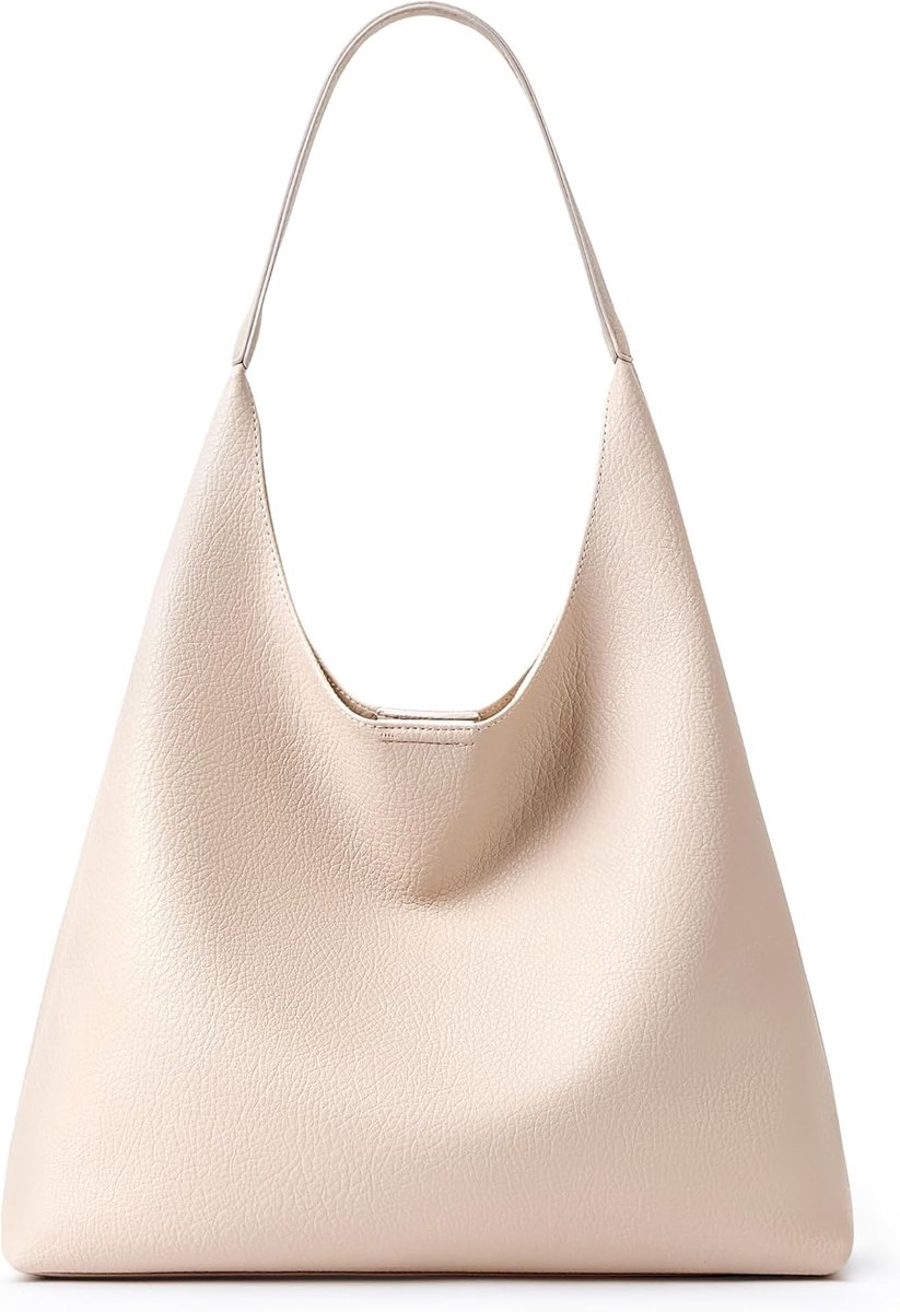 Slouchy Hobo Bag Vegan Lederen Suede Tote Bag Vrouwen Weekender Schouder Voor Casual Reizen Portemonnee | Zacht Veganistisch Leer Met Suède Voering Schuifzak Sleutelhanger Schouder Portemonnee Reizen Vakantie Werk Woon-werkverkeer