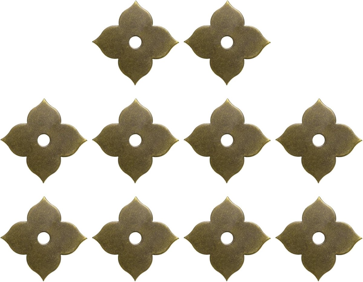10 stuks kastgreep, sluitringen, 1 69 inch, bladvorm, messing, sluitringen, klassieke meubeldecoratie, afdichting voor kasten, laden, kastdeuren, beslag bronzen tint
