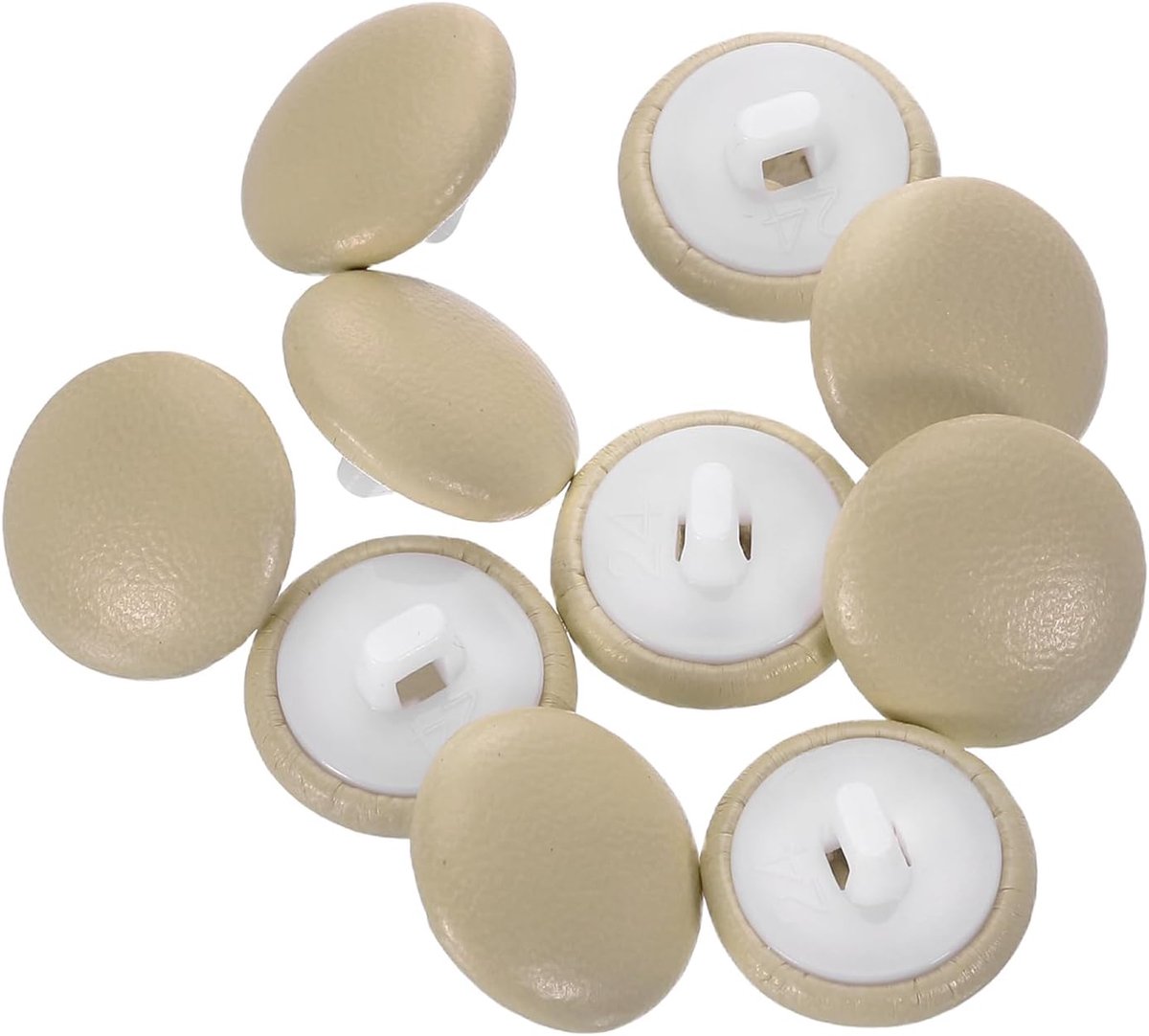 Knopen 15 mm Diameter Ronde Plastic Schacht Ambachten Vervanging Naaien Knopen Voor Kleding Decoratie DIY Accessoires, Lichtbruin