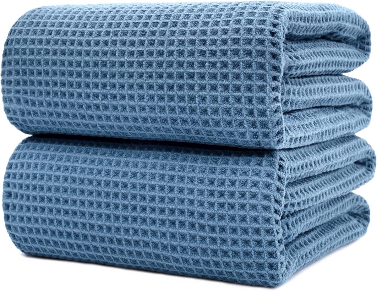 Badhanddoek XL 89x177,8 cm - Microfiber Wafel - Sneldrogend - Super zacht gevoel - SnelShoppen