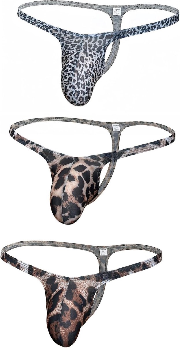 Thong voor mannen M-XXL - Luipaardprint - IJszijde stof - Sexy uitstraling - SnelShoppen