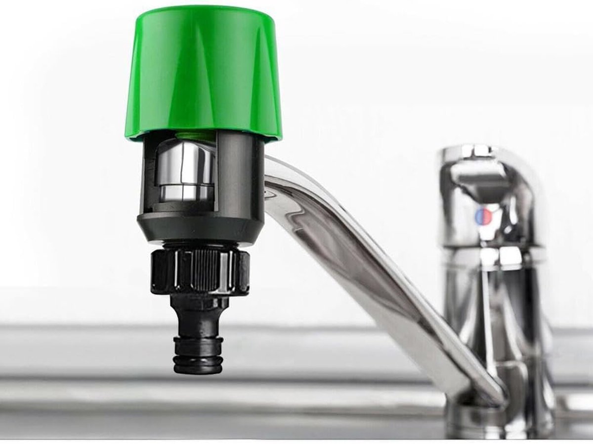 Kraanverbinder voor keukenkraan - 30x40mm - groen ABS+TRP kunststof - snelkoppeling voor tuinirrigatie - SnelShoppen