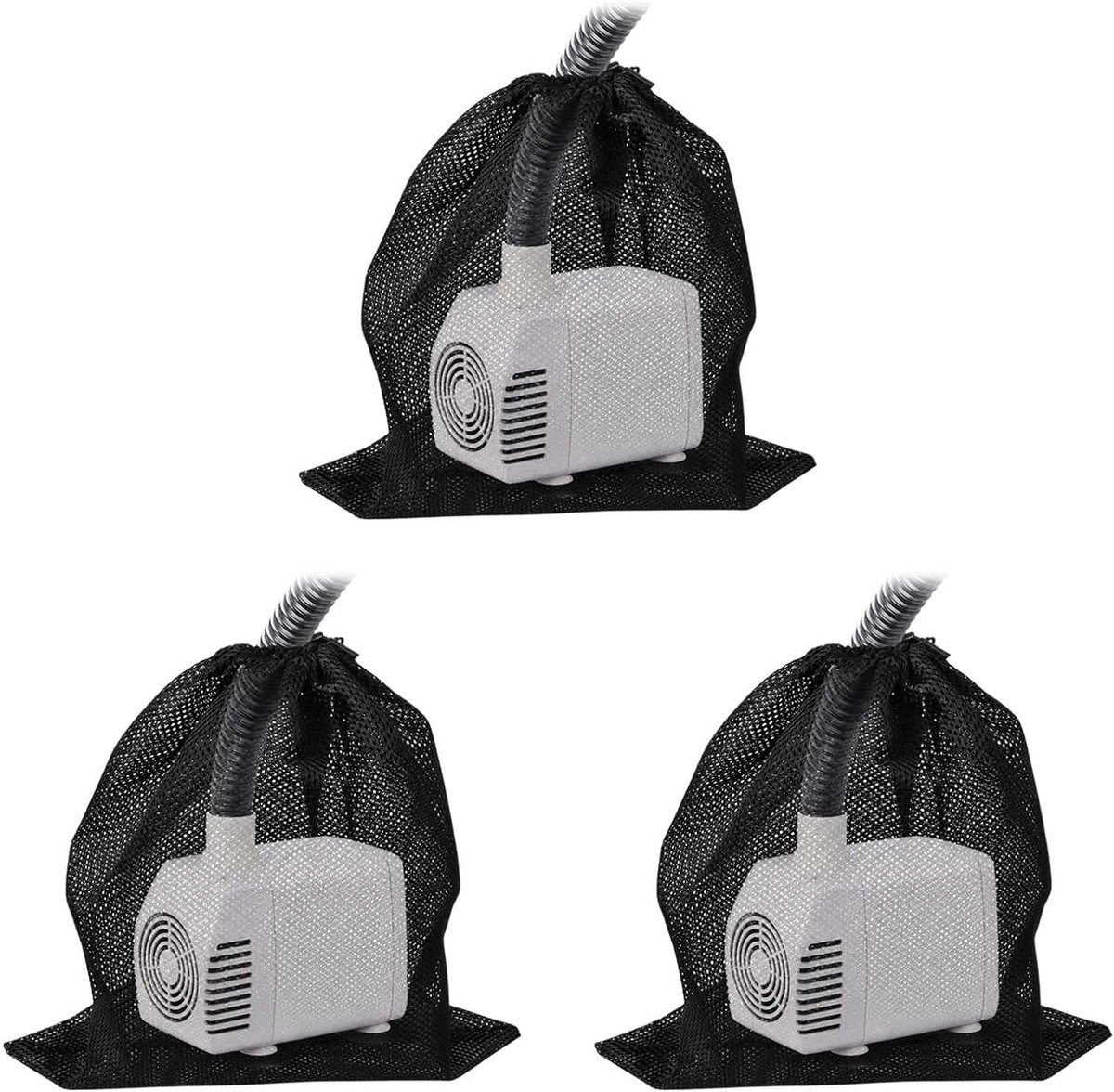 filterzakken 45 x 45 cm - set van 3 - met trekkoord - ideaal voor aquariumgebruik - SnelShoppen