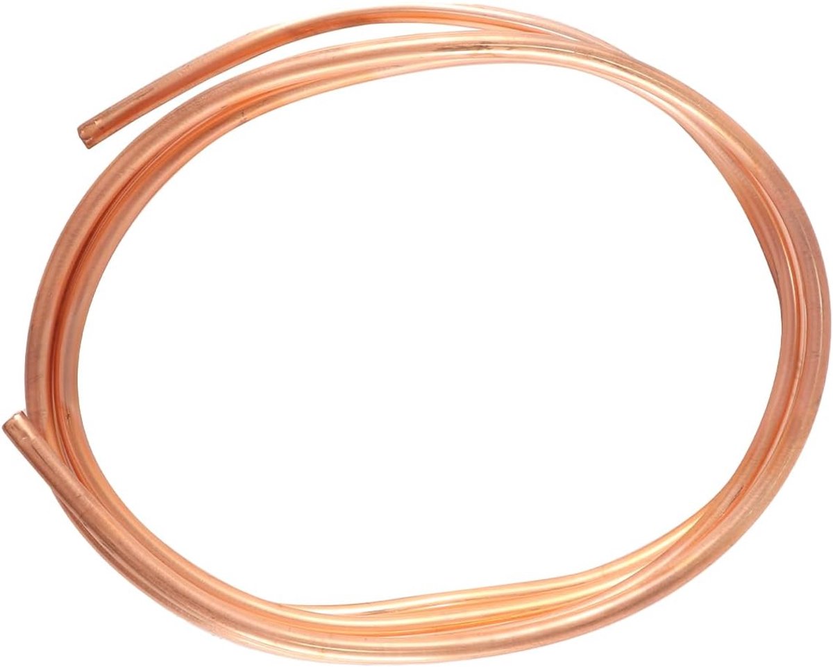 Koperbuis 6mm - 0.5mm wanddikte - 2m lengte - ideaal voor koelsystemen - SnelShoppen