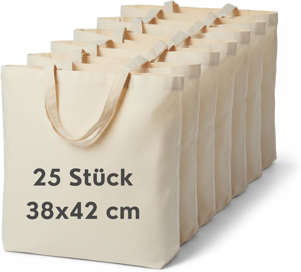 Tote Bag 38 x 42 cm - 100% katoen - Oeko-Tex gecertificeerd - Ideaal voor dagelijks gebruik - SnelShoppen