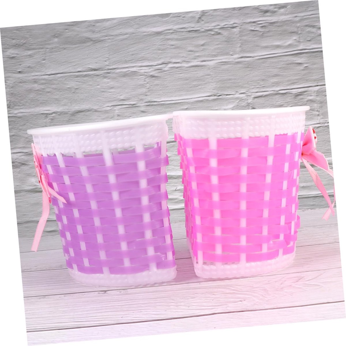 Fietsdecoratie Set - Kinderaccessoires - Fiets Versieren - Lichtgewicht Plastic - 20 cm Lengte - Paars Roze