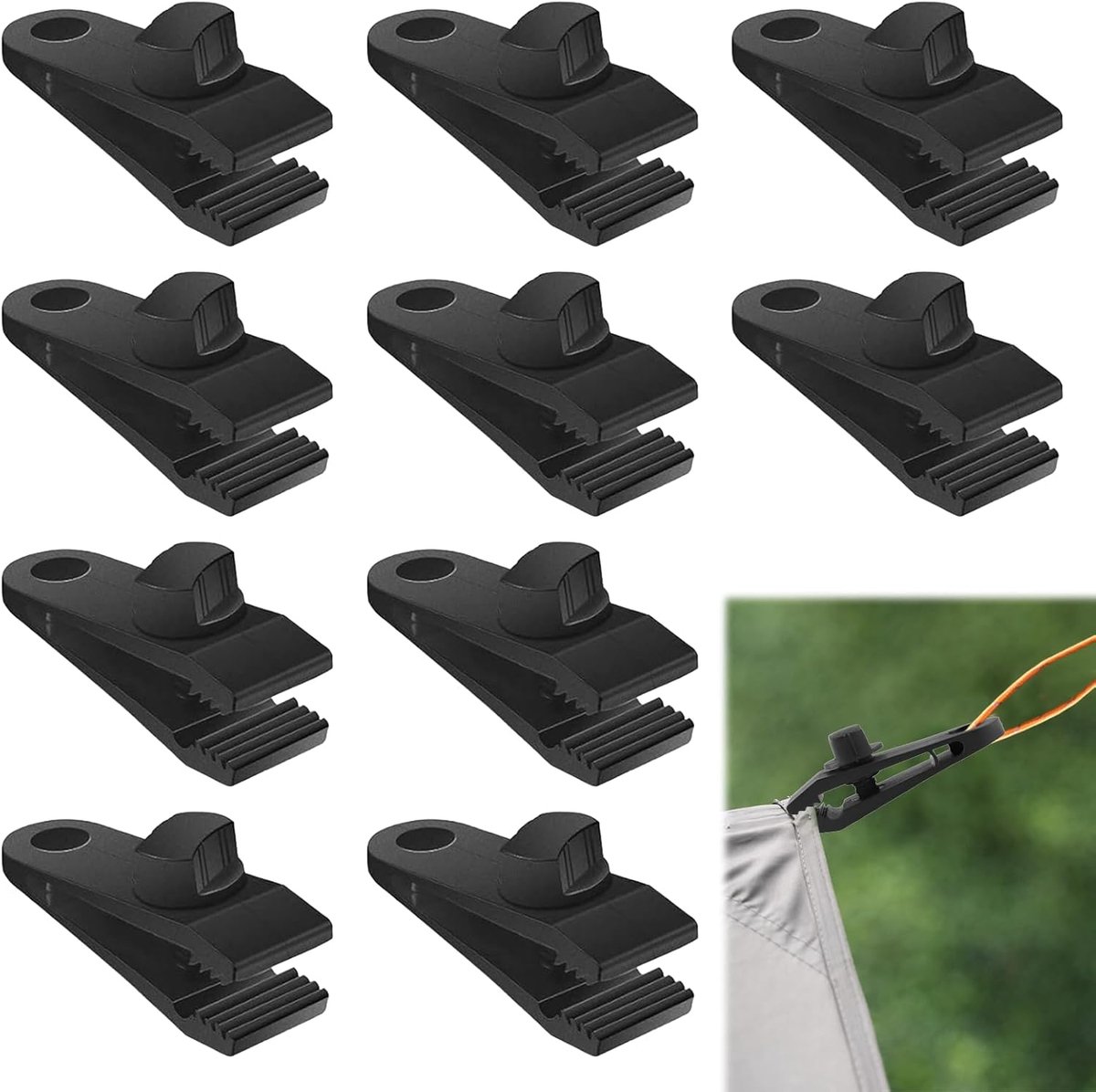 zeilspanners 10 stuks - kunststof - krachtige grip - ideaal voor afdekzeil - SnelShoppen