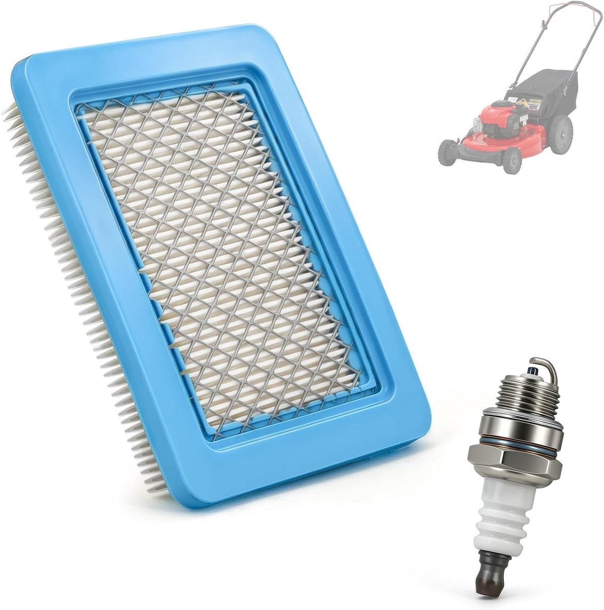 Luchtfilter en bougiefilter voor grasmaaier - vervangingsset voor Quantum 625 650 675