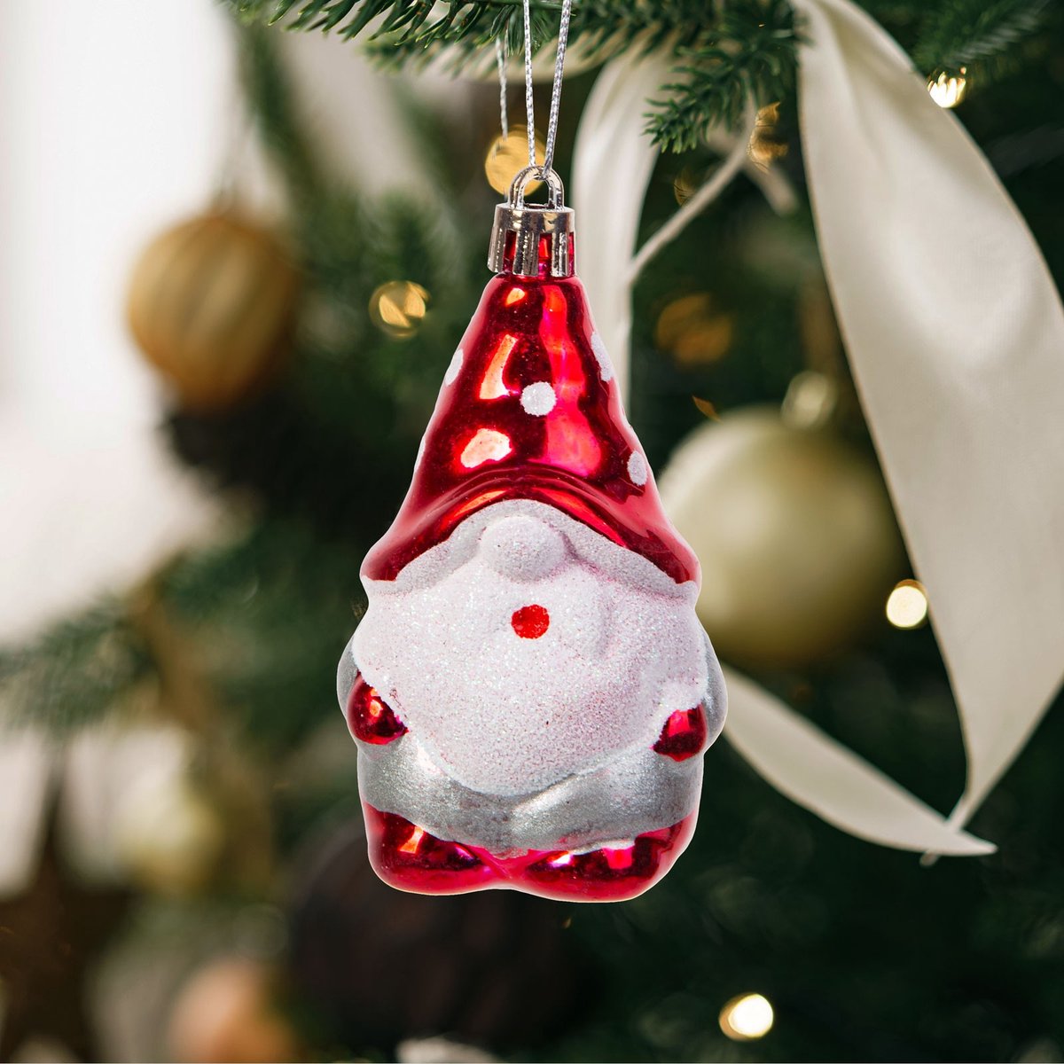 Kerstboomversiering - Kerstman, glitter - 85 x 50 mm 1 Stuks [58551]