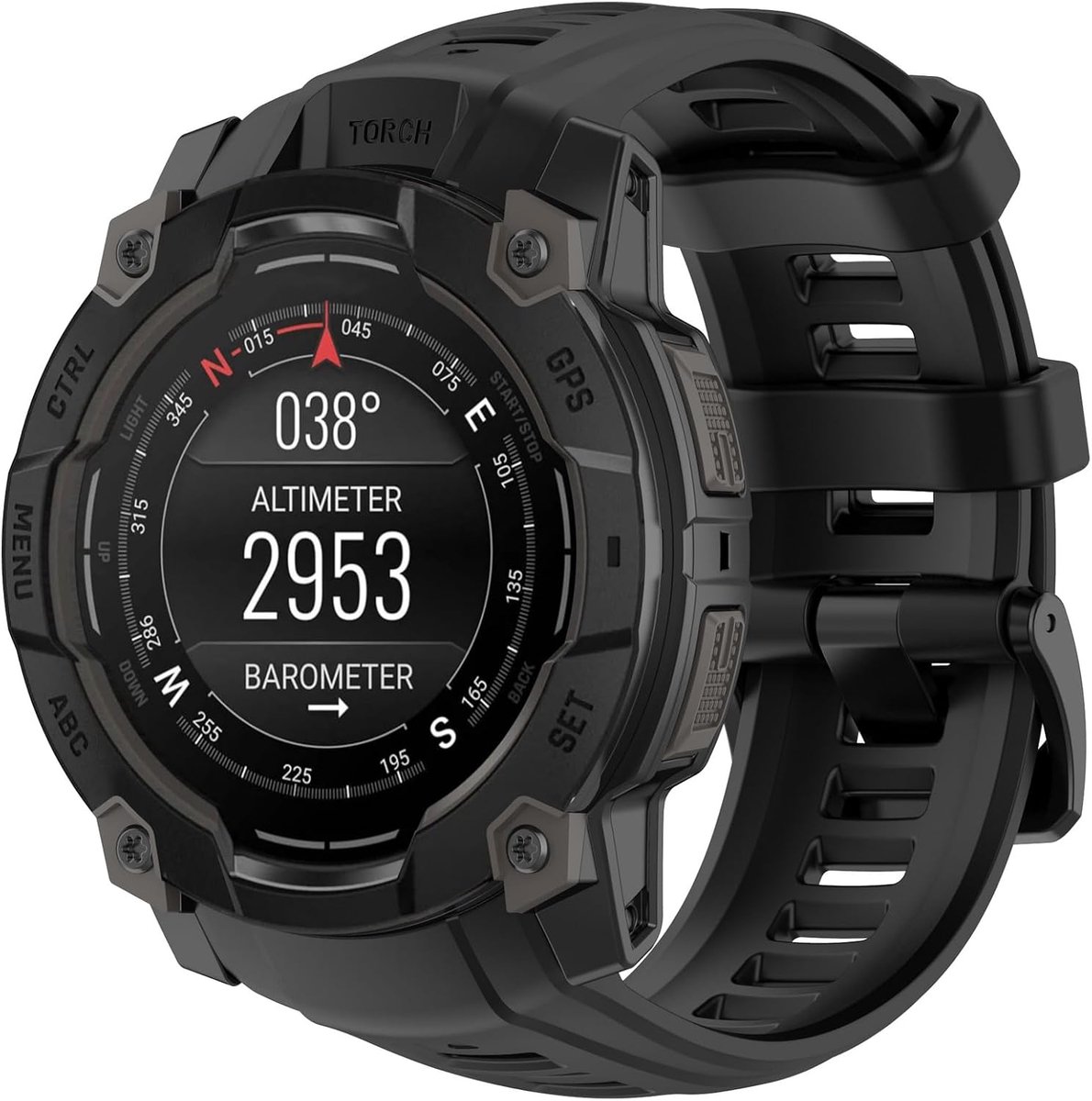 Vervangende Horlogeband 22mm - Verstelbaar Siliconen - Comfortabel en Duurzaam - Geschikt voor Garmin Instinct 3 - ShopVlot