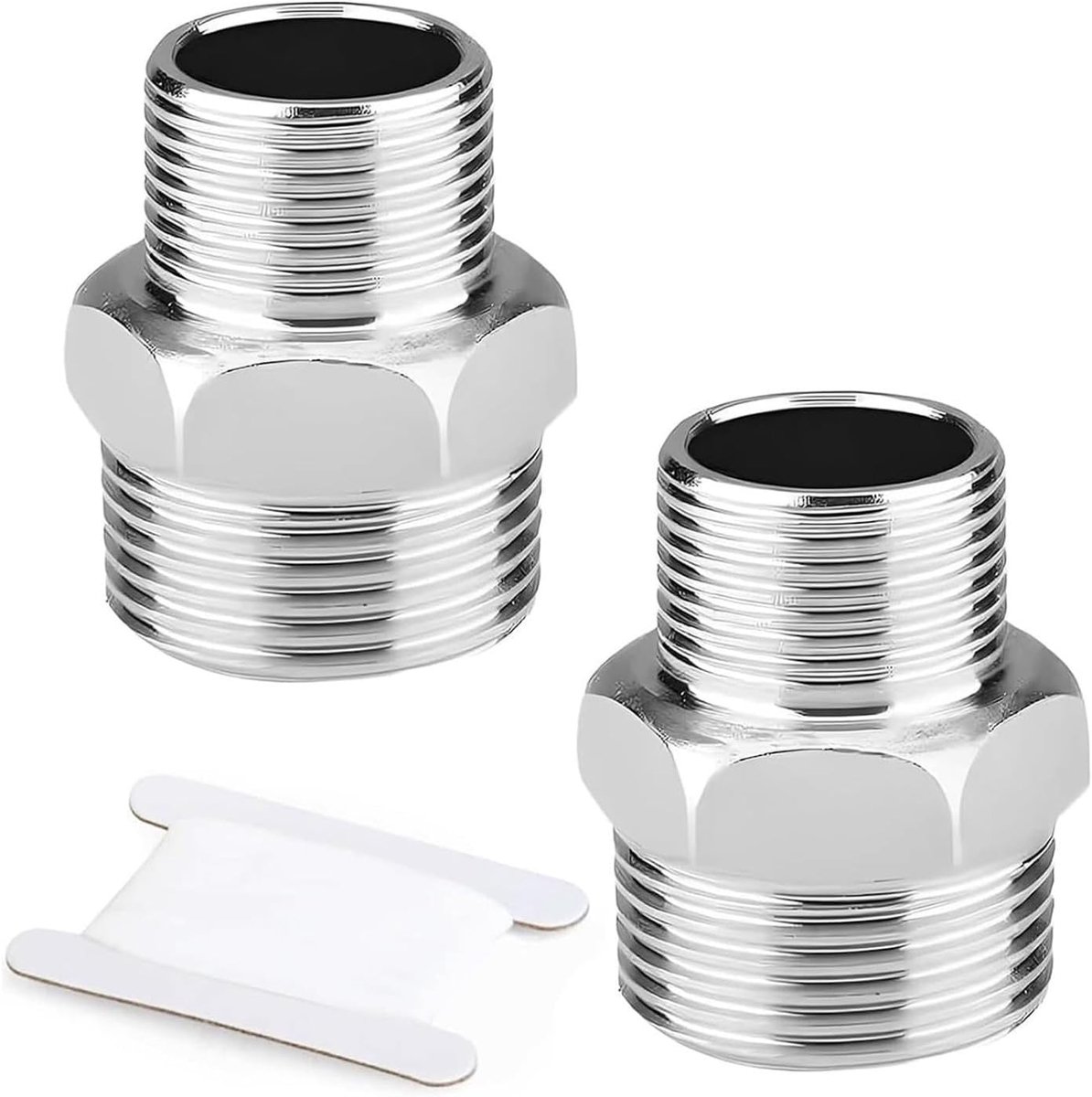 Dubbele nippel 1/2 inch AG x 3/8 inch AG - RVS reducer - Perfecte aansluiting voor leidingen - ShopVlot