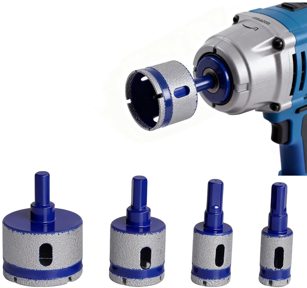 Diamant tegelboor 50 mm - vacuum gelast - voor droog boren in porseleinen tegels - ShopVlot
