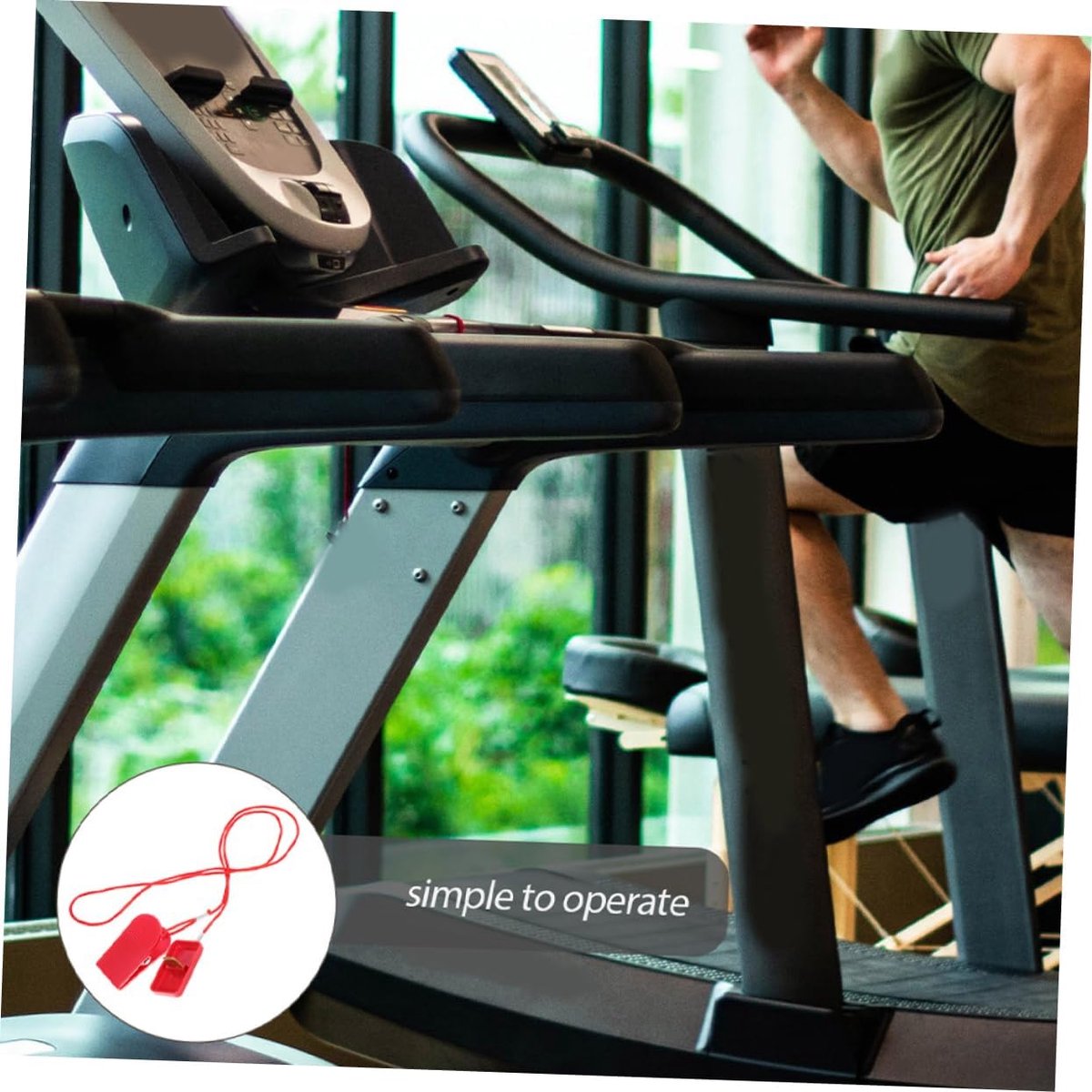 Noodstop Schakelaar Loopband - Veiligheidssleutel Loopband - Veilig Trainen - Universeel Magnetisch - 6 x 3.2 x 3 cm - Rood