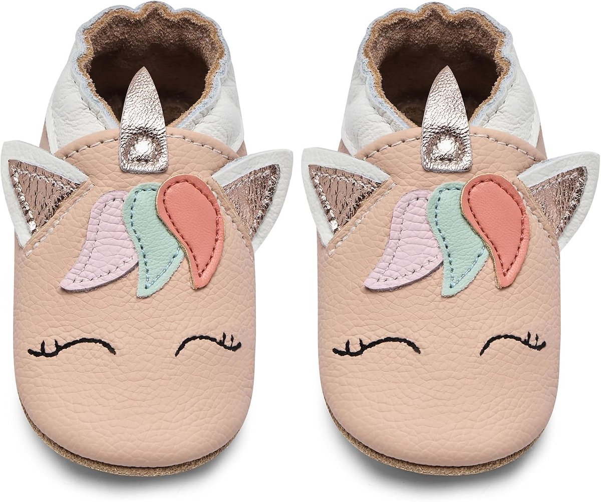 Baby schoenen lichtgrijs - zacht leer - non-slip - comfortabel voor kleine voetjes - SnelShoppen