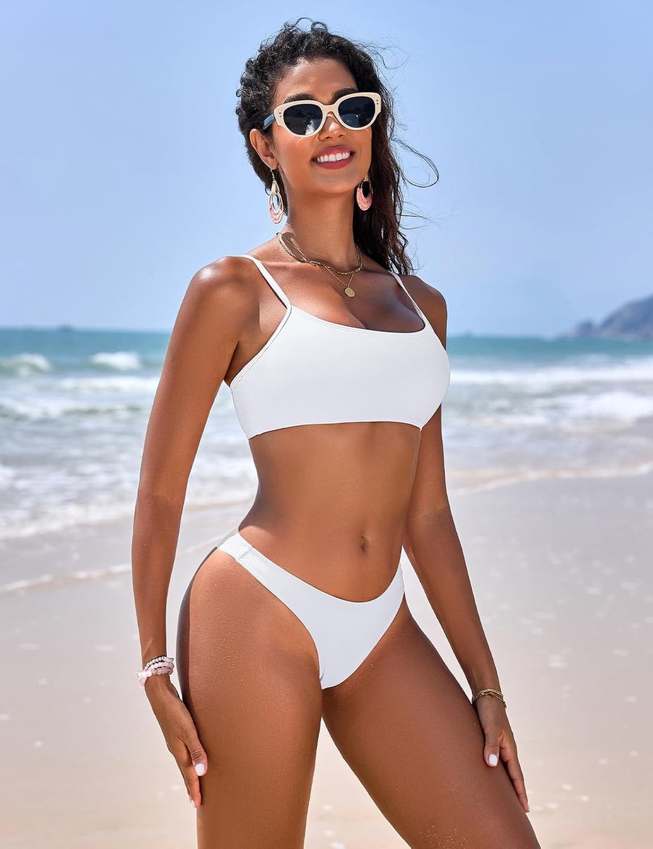 2-delige damesbikini, boothals