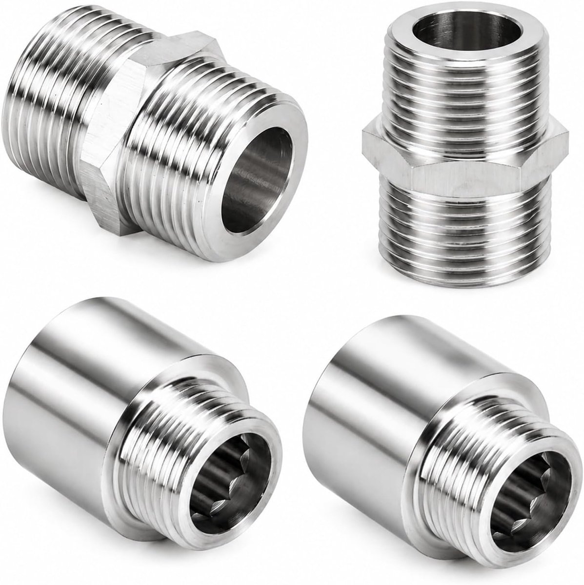 Dubbele nippel 1/2 inch (2)