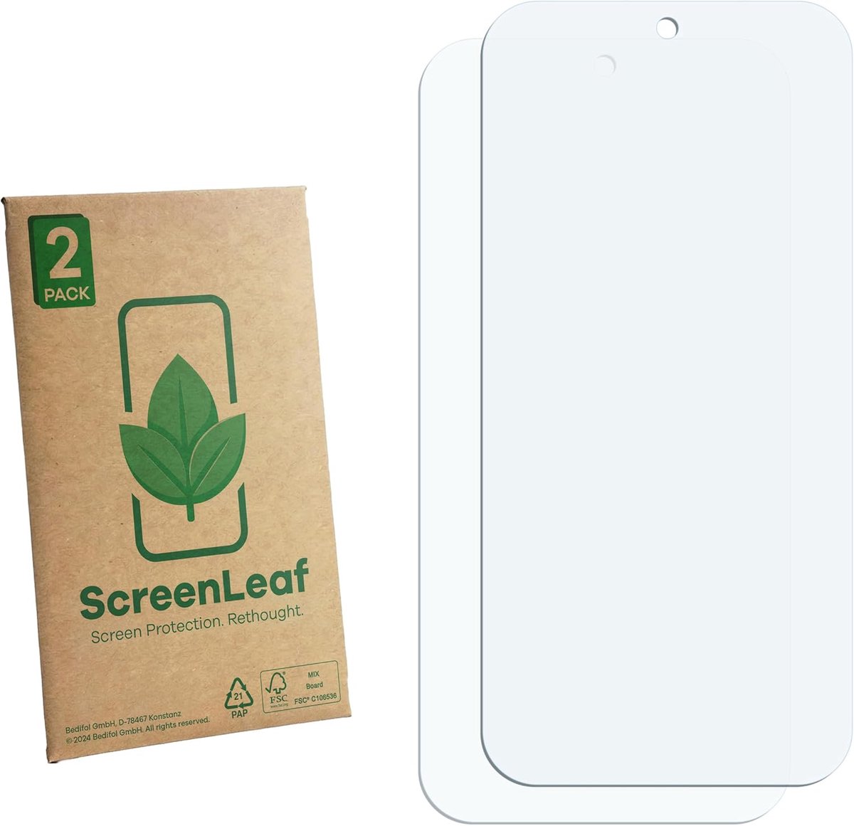 2 Stuks Schermbeschermer voor Tecno Camon Slim | 2 Stuks , Transparant Screen Protector Made in Germany, Clear Antikras Case-Friendly