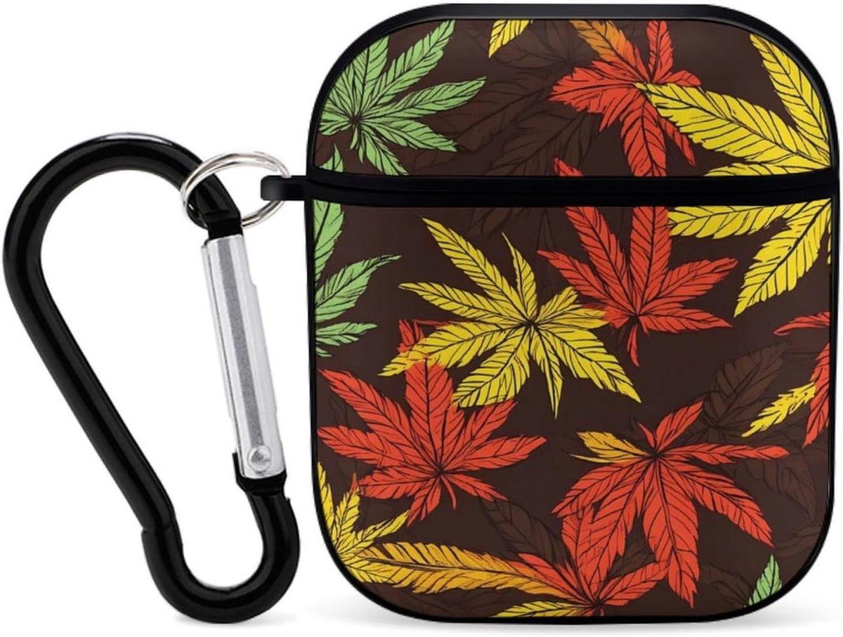 Oordopjes Case - Oortelefoon Cover - Bescherming en Draagbaarheid - Hard PC Materiaal - Niet gespecificeerd - Zwart Stijl Bloemen