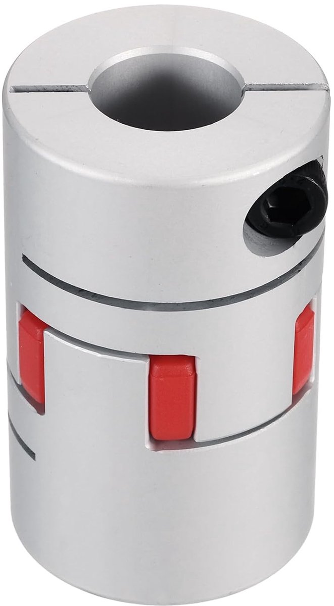 Aluminium askoppeling, 18 mm op 18 mm, flexibele spider-koppeling, L66 mm x D 40 mm koppeling, grenen, spider-asverbinding voor 3D-printer, doe-het-zelf encoder CNC-freesmachine