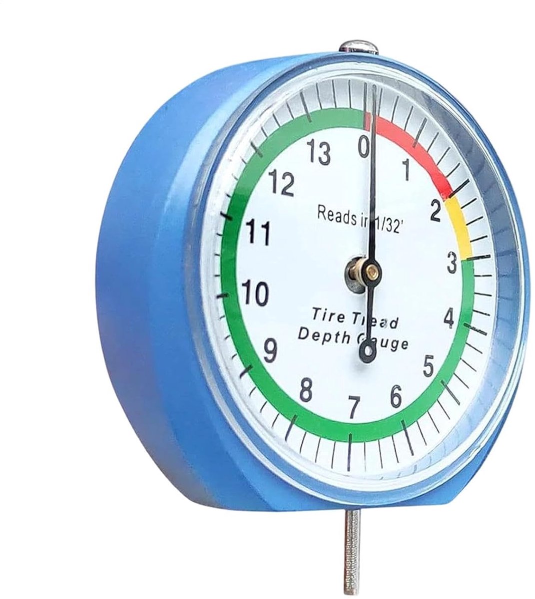 Bandenprofielmeter Wijzer-Type Precisiemeting in Millimeters | Bandenslijtage Meter Bandenprofielmeter voor Auto, Motor,