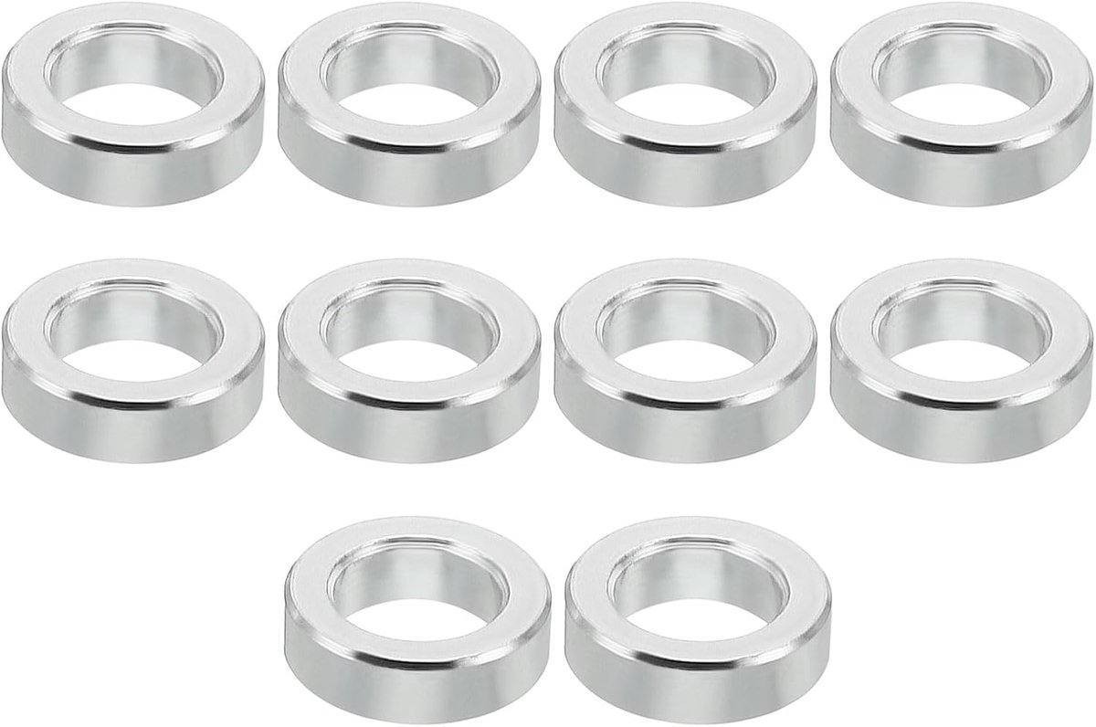 M6 Aluminium Spacers, 10 Stks Metalen Spacer Aluminium 6.2mm ID x 10mm OD x 3mm L Aluminium Spacer Schroef Standoff Ronde voor 1/4 "of M6 Schroefbouten