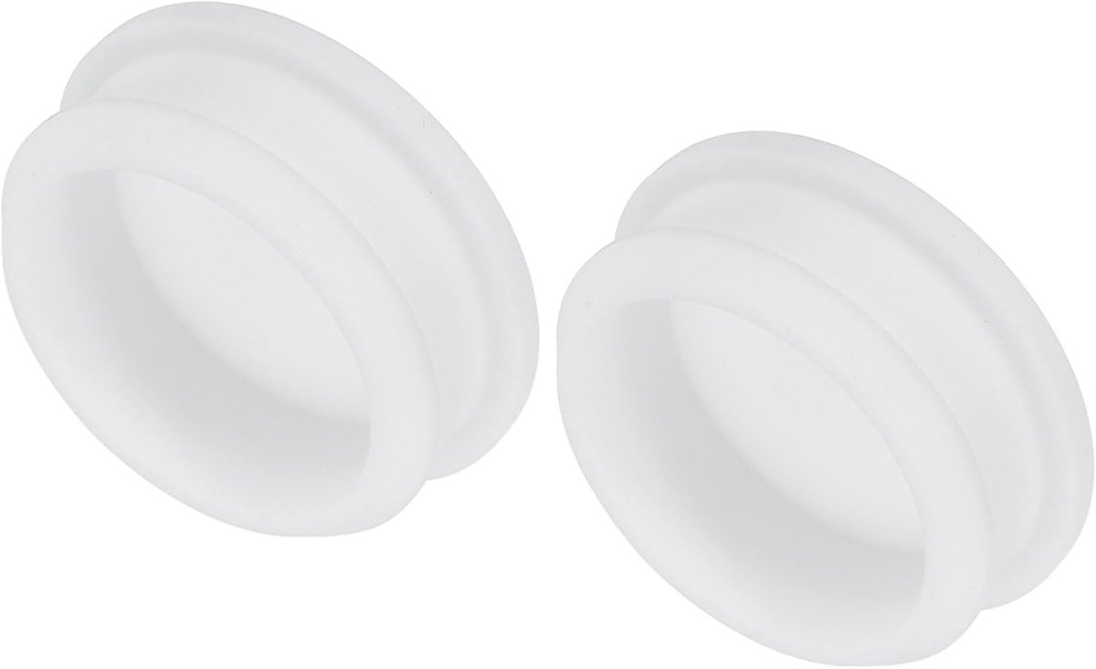 Kliksluiting gat stop rubber paneel afdichting spoelbakafdekking type ronde plaat voor keuken rubberen voegen verzegeling doppen 40 mm diameter wit, 2 stuks