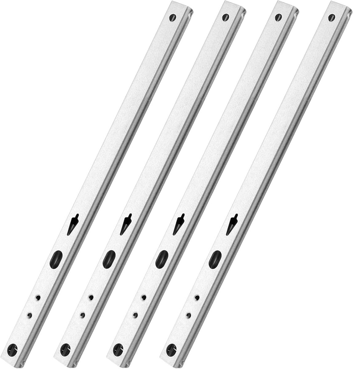 4 stuks schuifladenrails gedeeltelijke uitschuiving, 246 x 17mm schuiflade-uittrek, telescooprail, roluitschuiving, kogelgeleiding volledige uitschuiving voor schuifladen railsysteem