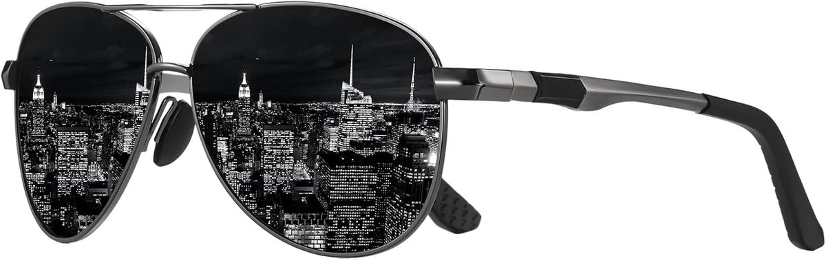 Zonnebril Gepolariseerd Voor Heren en Dames Ultralicht Metalen Frame Pilotenzonnebril UV400 Bescherming