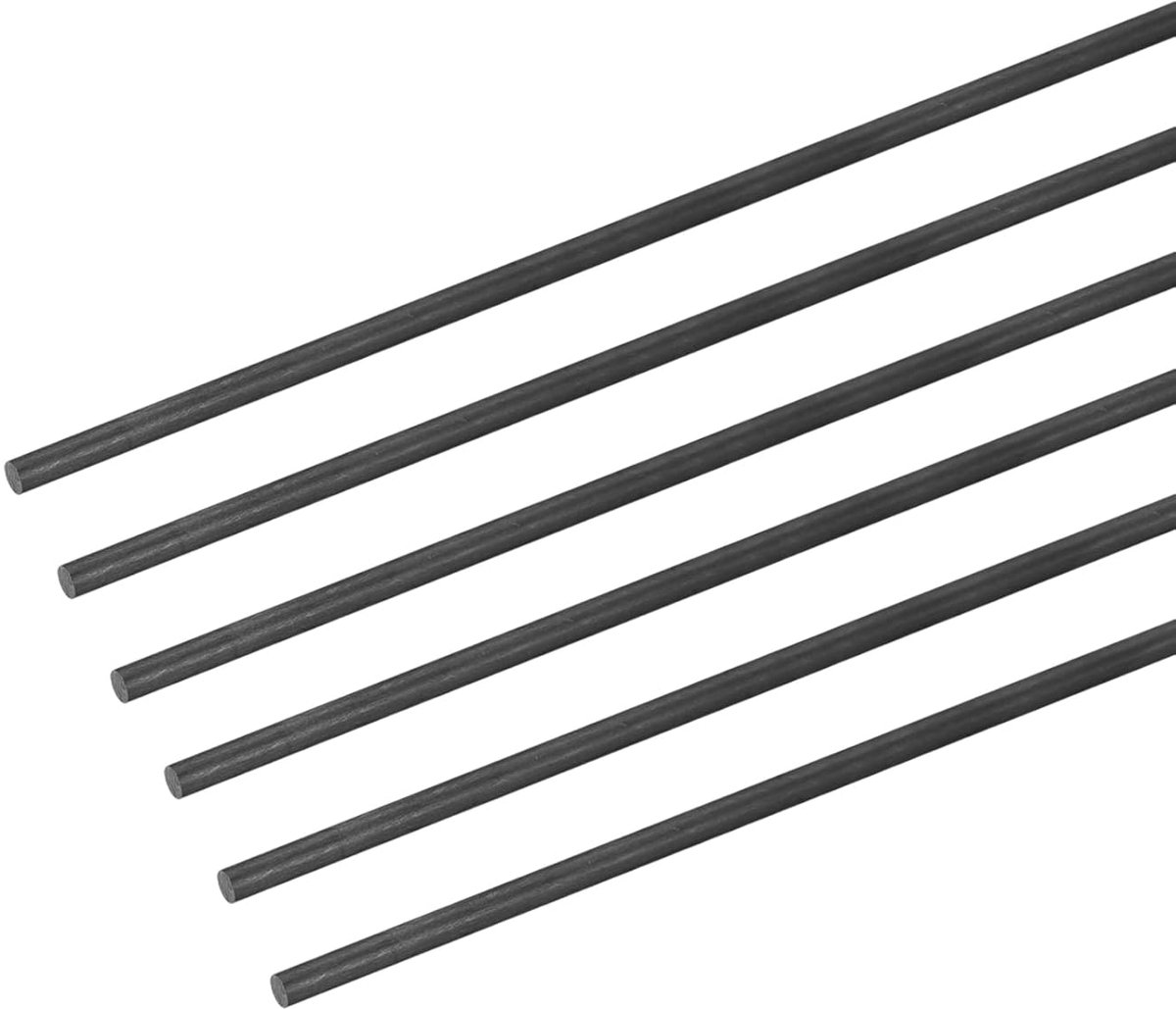 Sourcing map Pakket van 6 koolstofvezel staaf voor RC vliegtuig DIY buis quadcopter arm 3 mm x 300 mm | Quadcopter arm