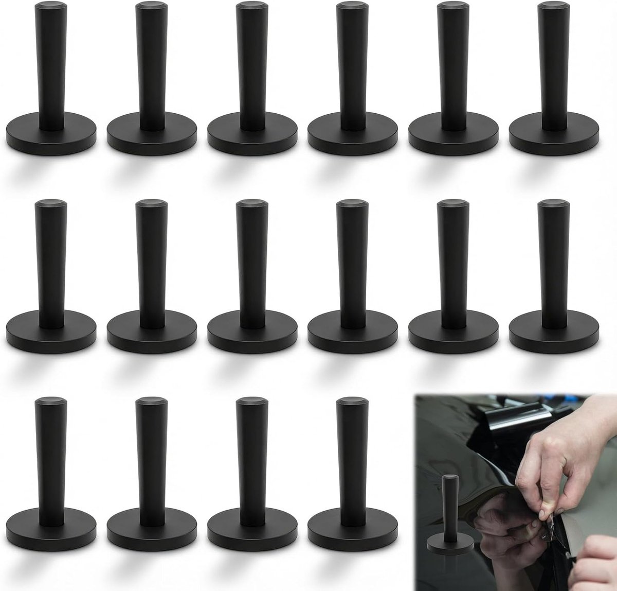 16 stuks auto-montagemagneet, verpakkingsgrijper, magneethouder, montagemagneet, magneethouder voor autoverpakking, foliegereedschap voor folie, autoverpakking, autofolie, doe-het-zelf