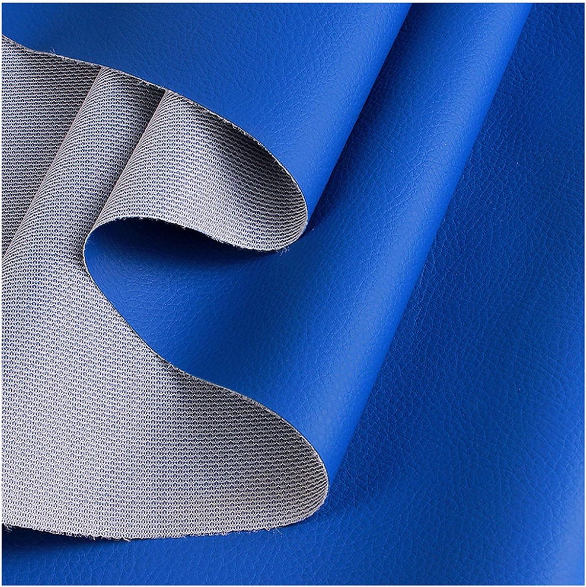 Stof Faux Lederen Bekleding Materiaal voor Auto en Boot Zetels simulatie leer textuur 0.6mm dikte-Blauw 1.6x15m
