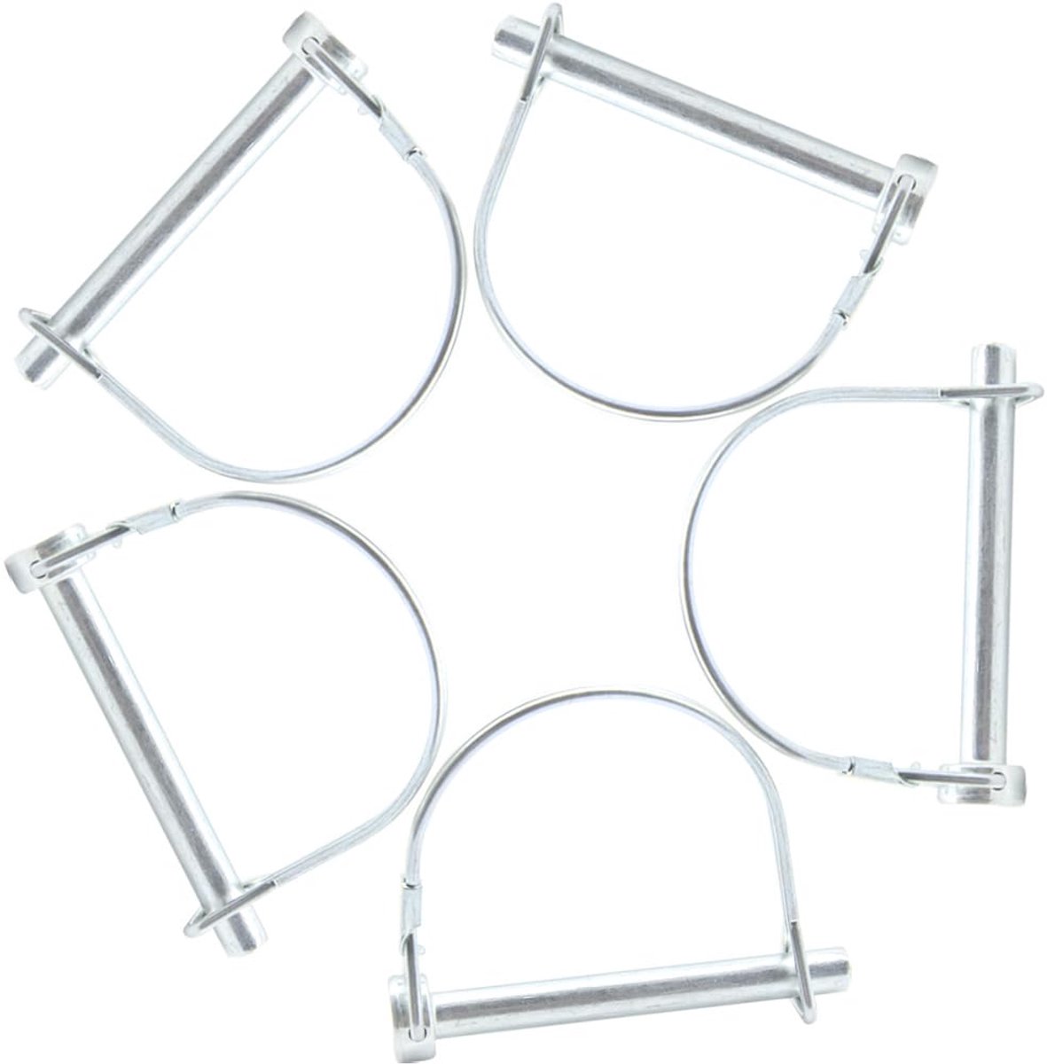 5 stuks draadvergrendeling 8 x 70 mm heavy duty vergrendelingspen in D-vorm veiligheidskoppeling voor toepassingen zekeringpennen voor duimdraad veiligheidskoppelingspen (DX/8x70mm)