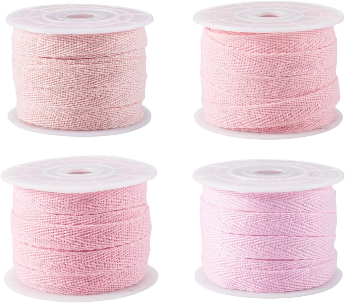 40 m keperstof singelband 10 mm roze polykatoen grosgrain lint visgraat trim bias bindband voor naaien doe-het-zelf ambachten geschenkverpakking