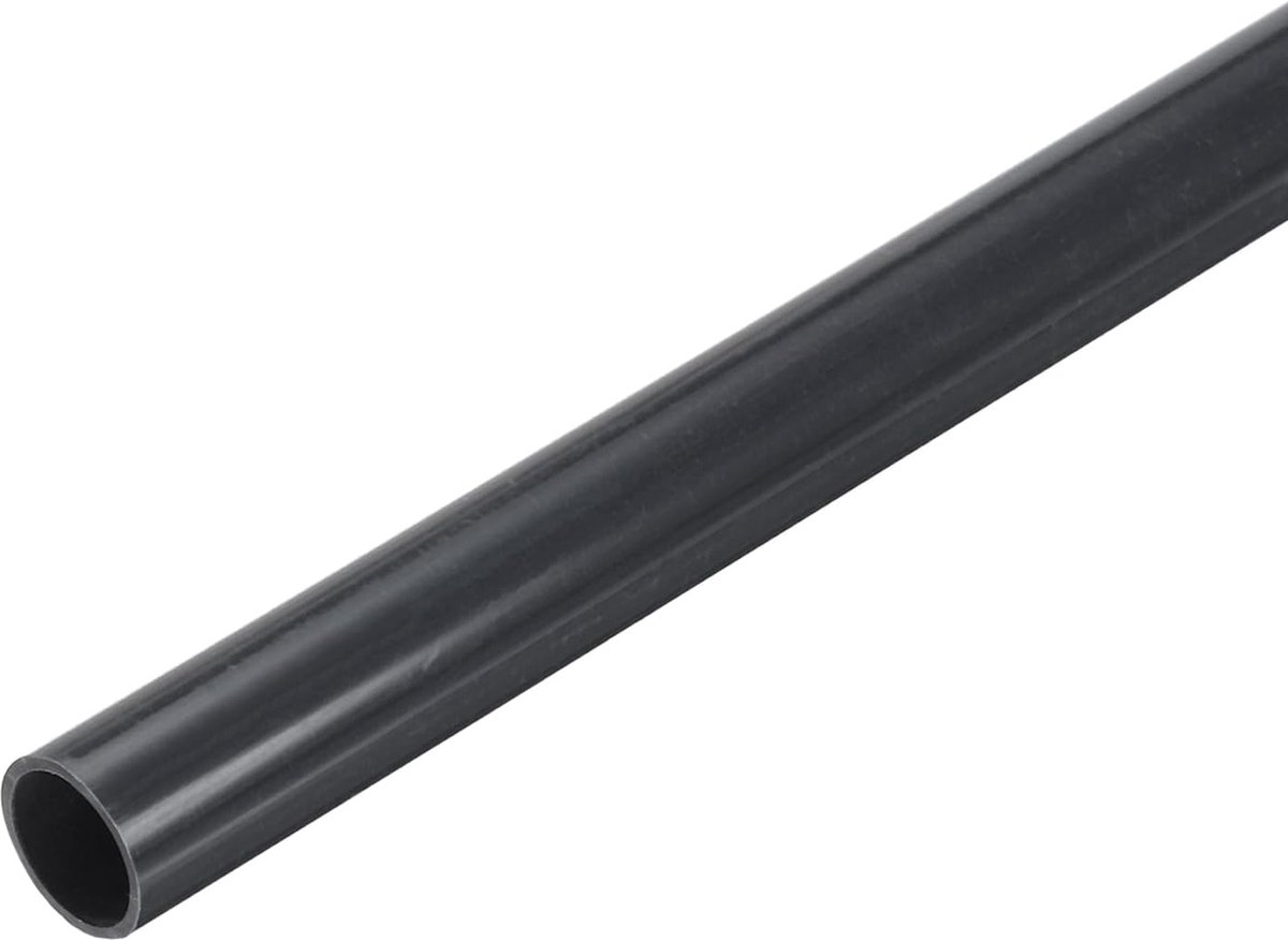 Pvc-buis, diameter 11 mm, lengte 300 mm, ronde kunststof buis voor tuin, aquarium, waterleiding, kabelgoot, ventilatiebuis (diepgrijs)